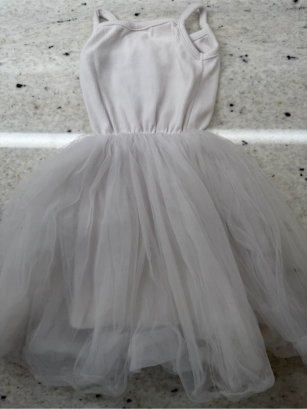 Source Unknown White Tulle Tank Dress for Kids